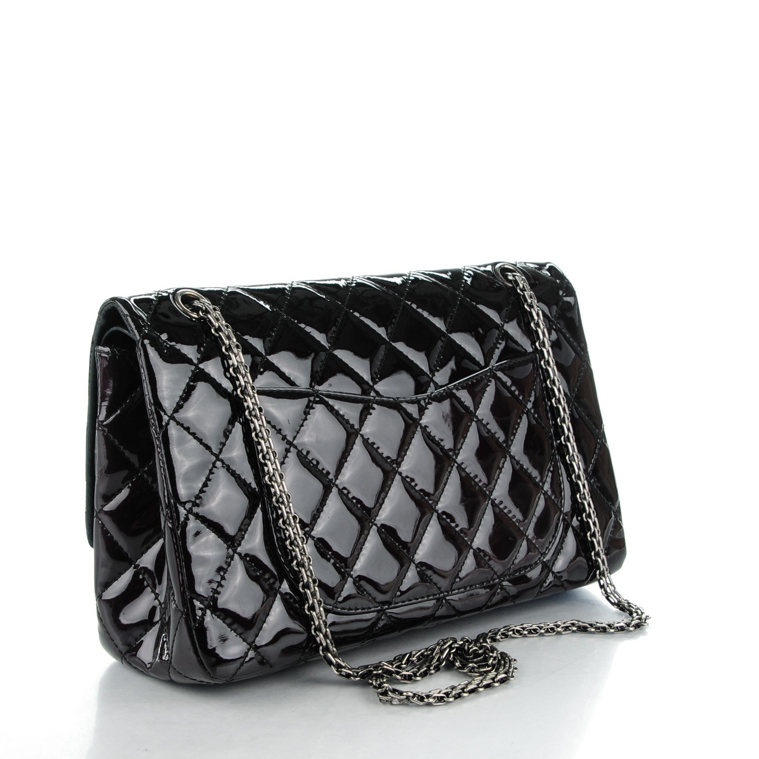 Chanel Patent Quilted 2.55 Reissue 227 Flap Black 3 of 8