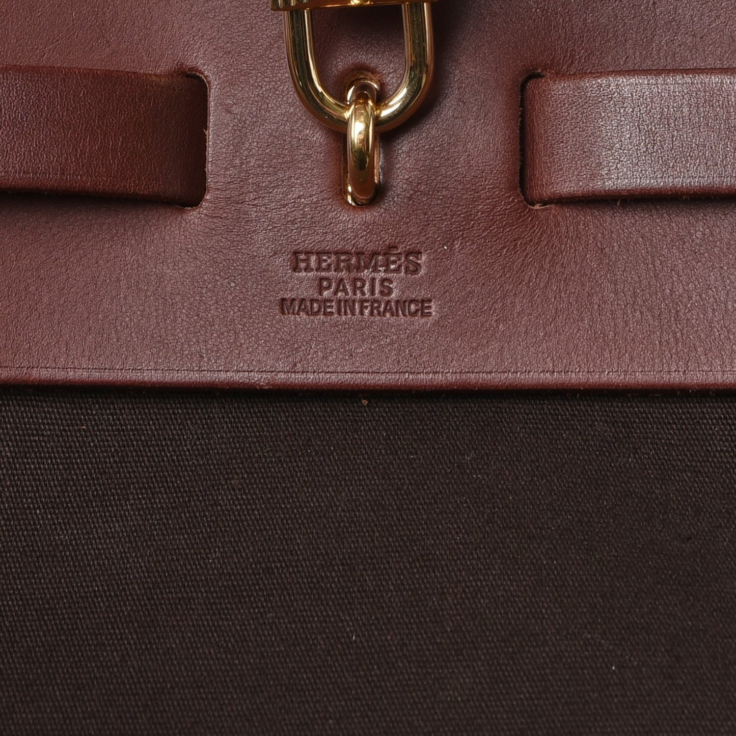 Toile Vache Calfskin Herbag 39 GM Havane