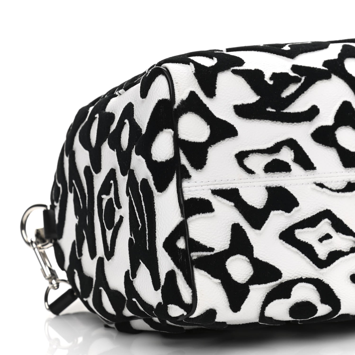 Louis Vuitton X UF Tufted Monogram Speedy Bandouliere 25 White Black 10 of 11