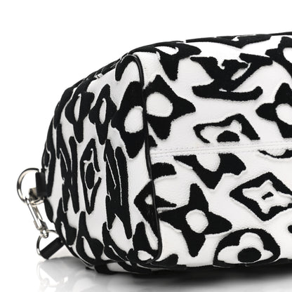 Louis Vuitton X UF Tufted Monogram Speedy Bandouliere 25 White Black 10 of 11