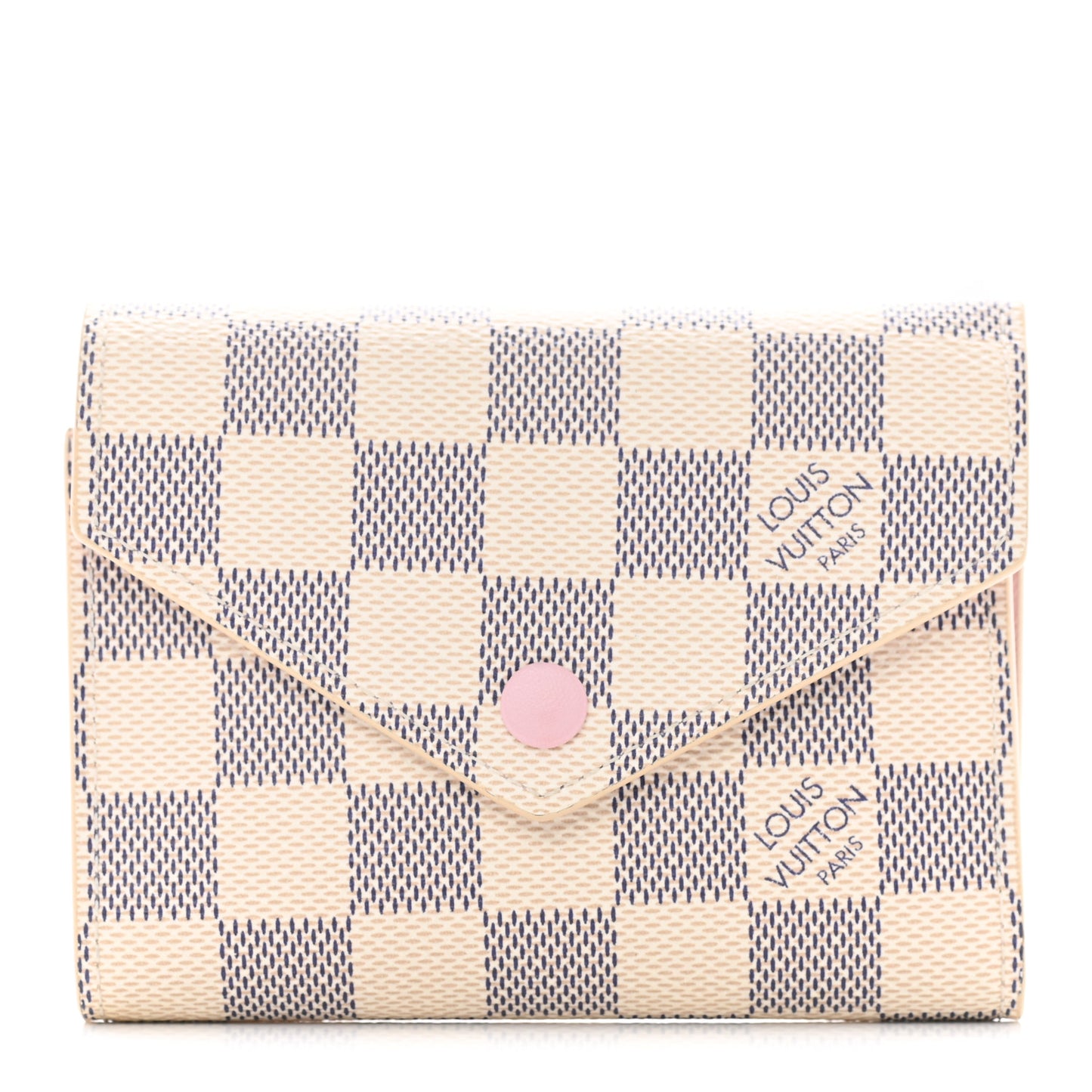 Damier Azur Victorine Wallet Rose Ballerine