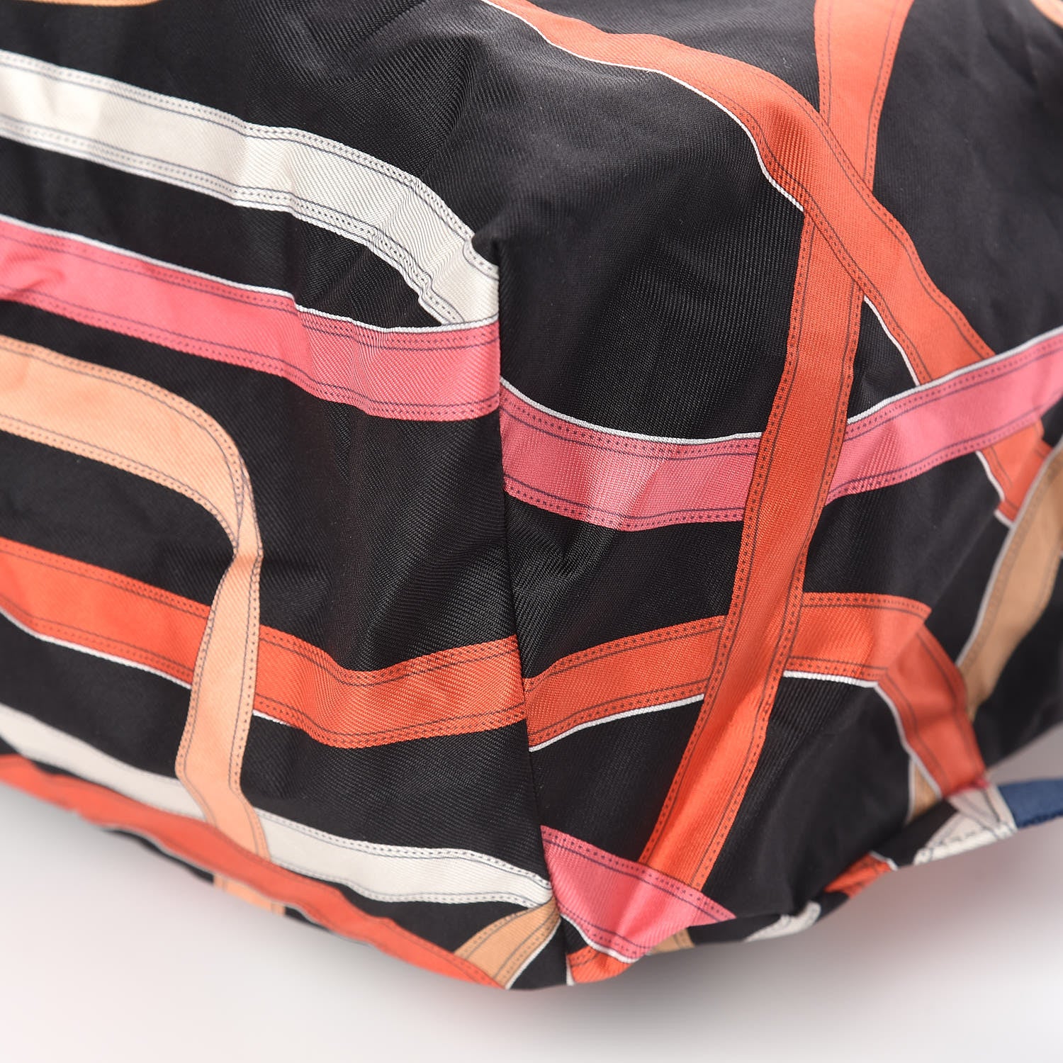 Hermes Silk Barenia Cavalcadour Airsilk Backpack Black Bleu Marine Fauve 9 of 9