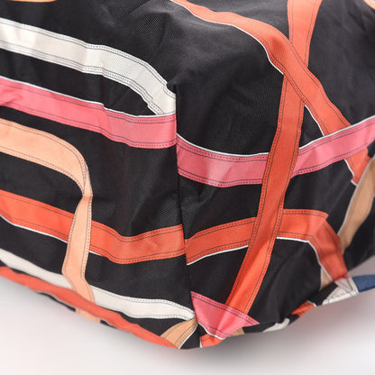 Hermes Silk Barenia Cavalcadour Airsilk Backpack Black Bleu Marine Fauve 9 of 9