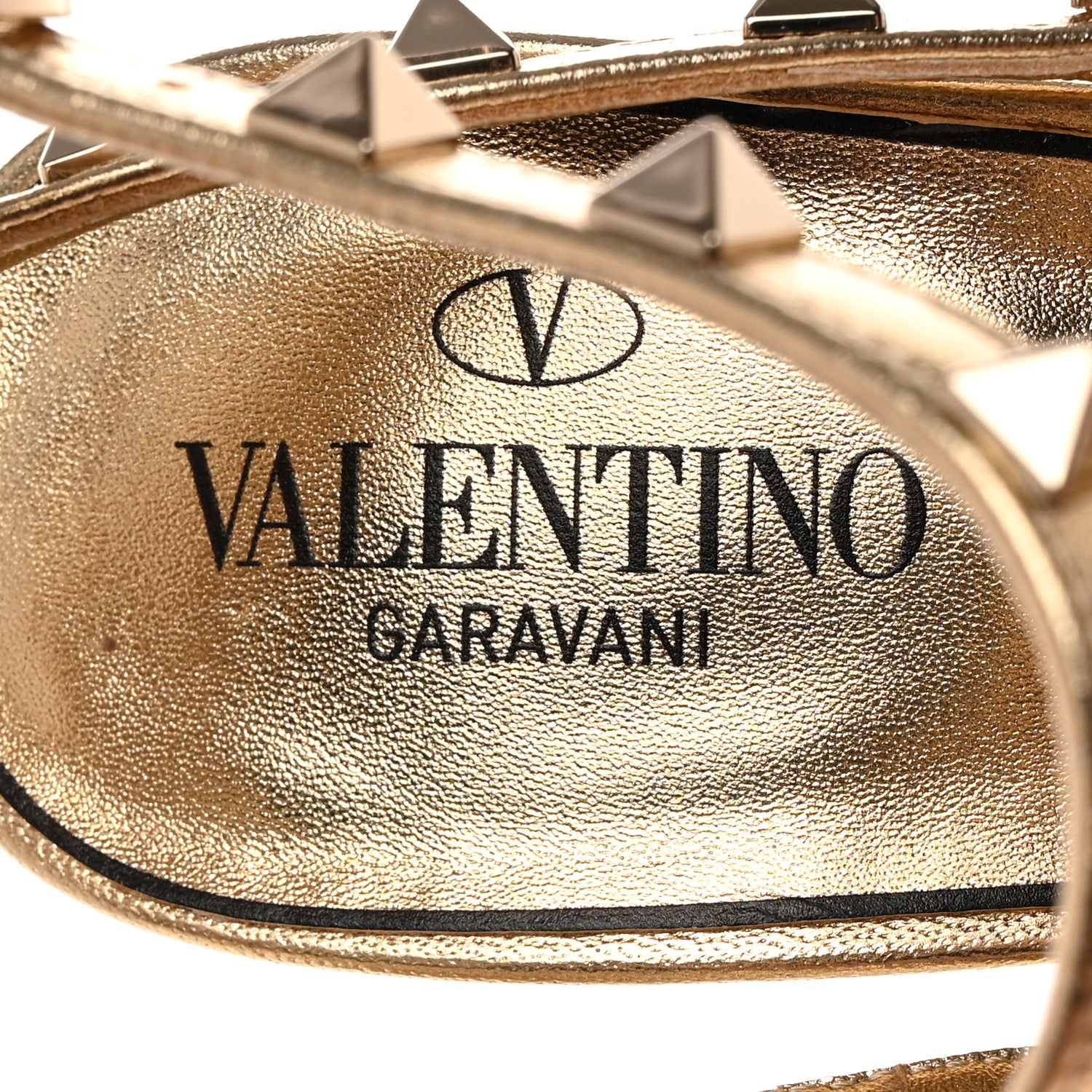 Valentino Garavani Metallic Nappa Tweed Rockstud Ankle Strap 100mm Pumps 40 Gold Multicolor 6 of 10