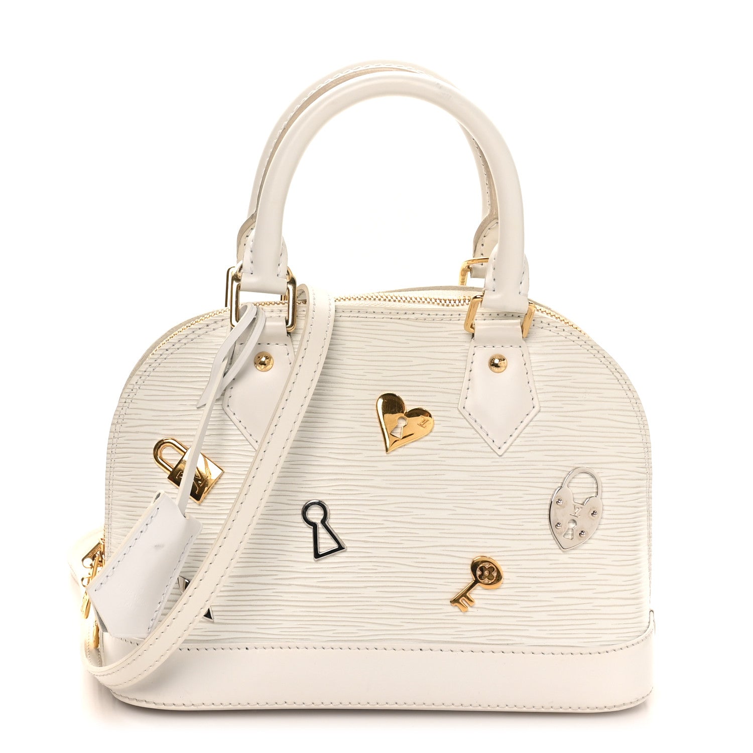Louis Vuitton Epi Love Lock Alma BB White 1 of 9
