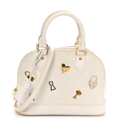 Louis Vuitton Epi Love Lock Alma BB White 1 of 9
