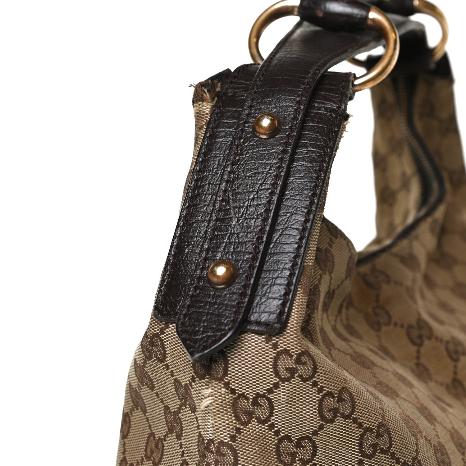 Gucci Monogram Medium Horsebit Chain Hobo Dark Brown 15 of 28