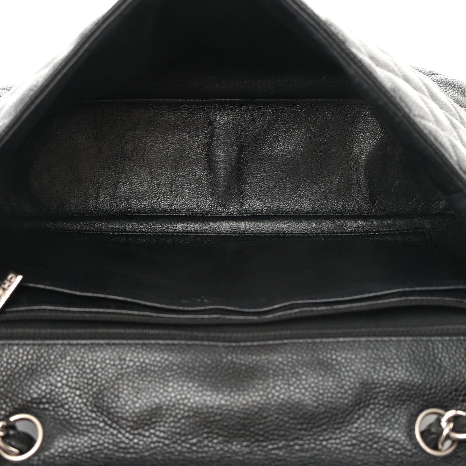 Chanel Caviar Quilted Jumbo Single Flap Black 5 of 14