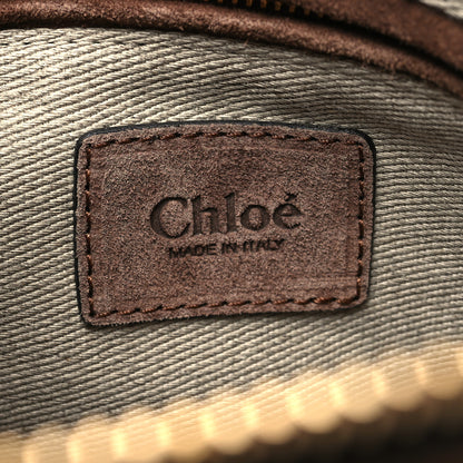 Chloe Suede Calfskin Braided Small Marcie Double Carry Pure Brown 6 of 10