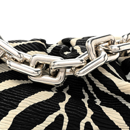 Bottega Veneta Nappa Zebra Print The Pouch Chain White Black 8 of 10