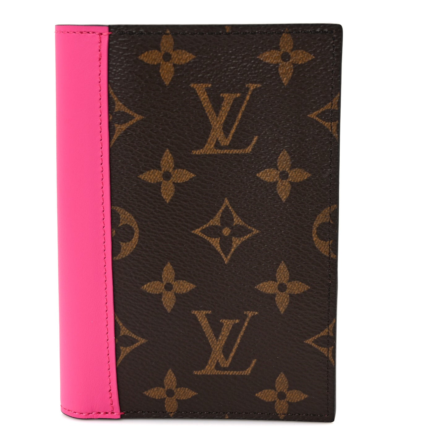 Monogram Macassar Passport Cover Fuchsia