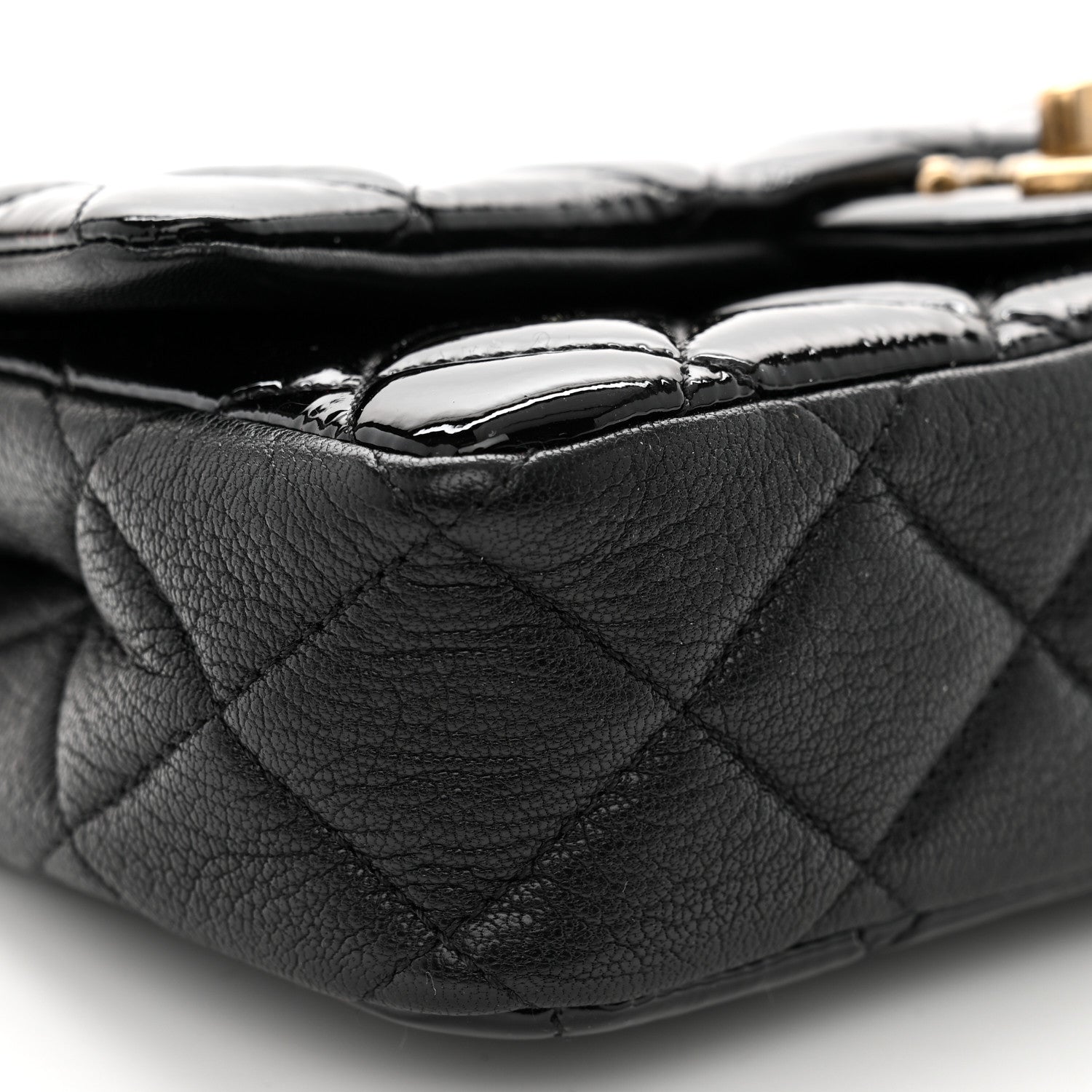 Chanel Patent Goatskin Quilted Small CC Eyelet Flap Black 7 of 11