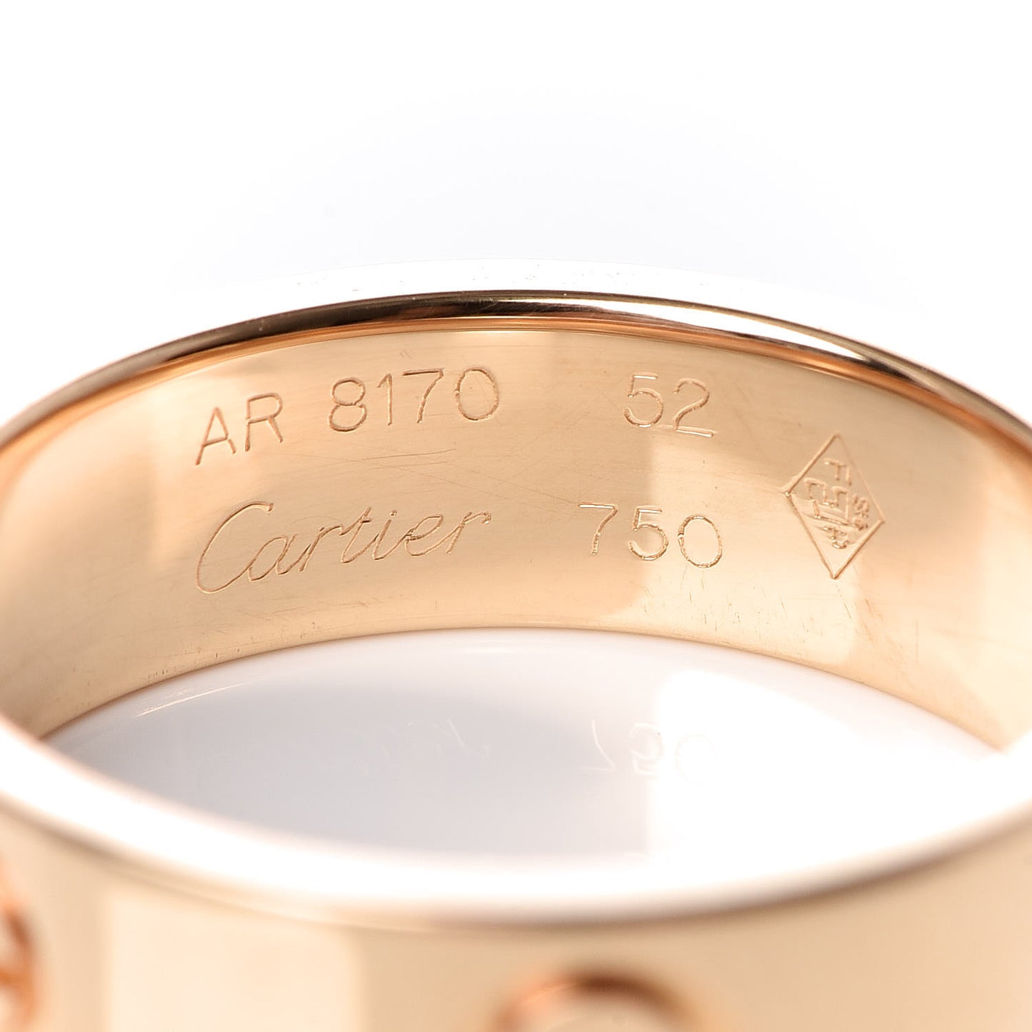18K Yellow Gold 5.5mm LOVE Ring 52 6