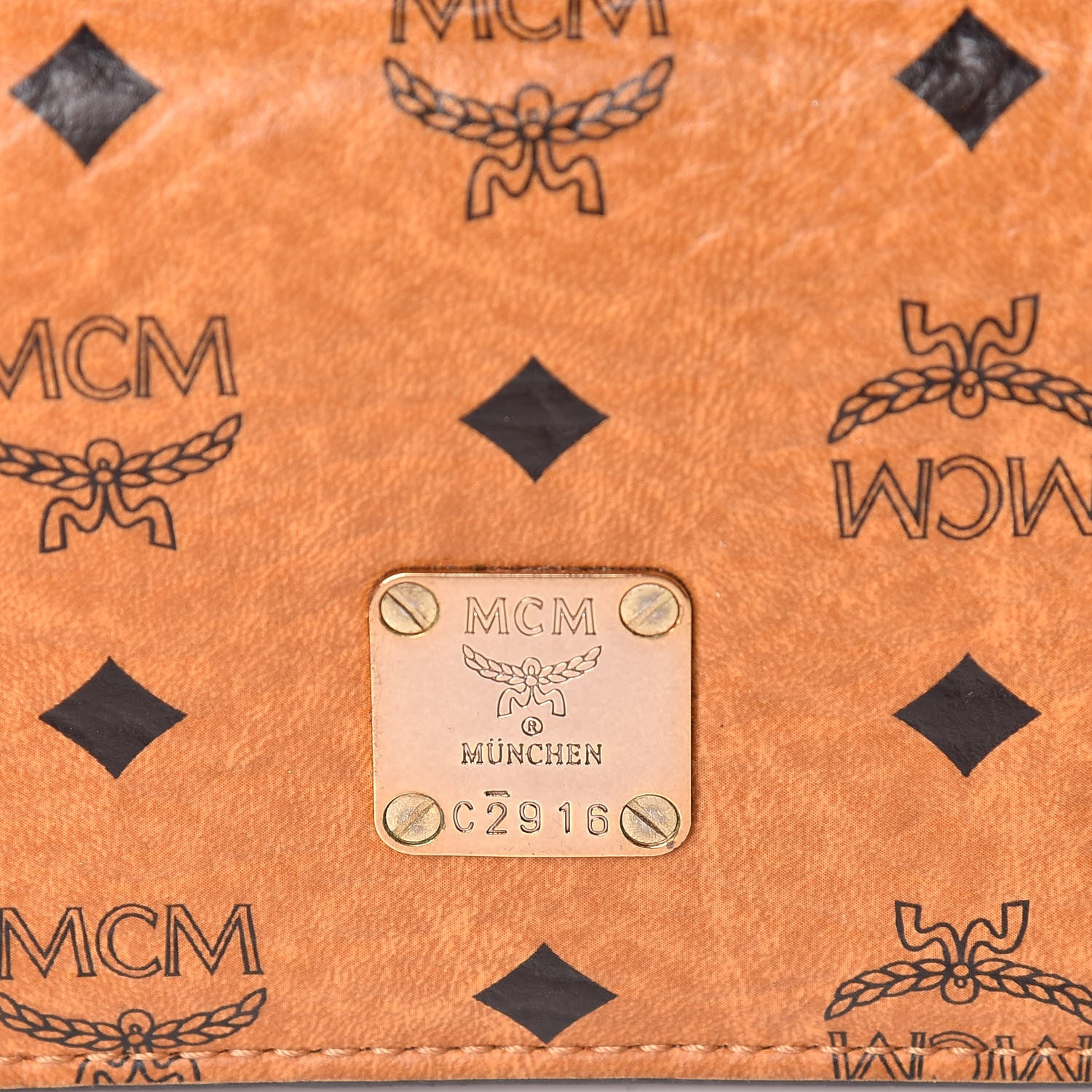 MCM Visetos Heritage Continental Flap Wallet Cognac 6 of 10