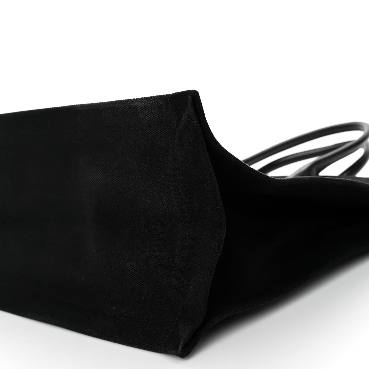 Saint Laurent Linen Calfskin Rive Gauche Tote Black 9 of 10