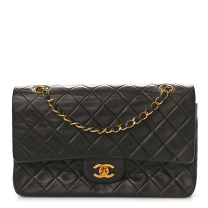 Chanel Lambskin Quilted Medium Double Flap Black 1 of 13