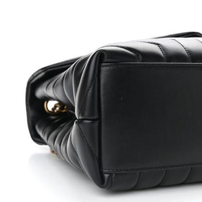 Saint Laurent Calfskin Y Quilted Monogram Medium Loulou Chain Satchel Black 7 of 8