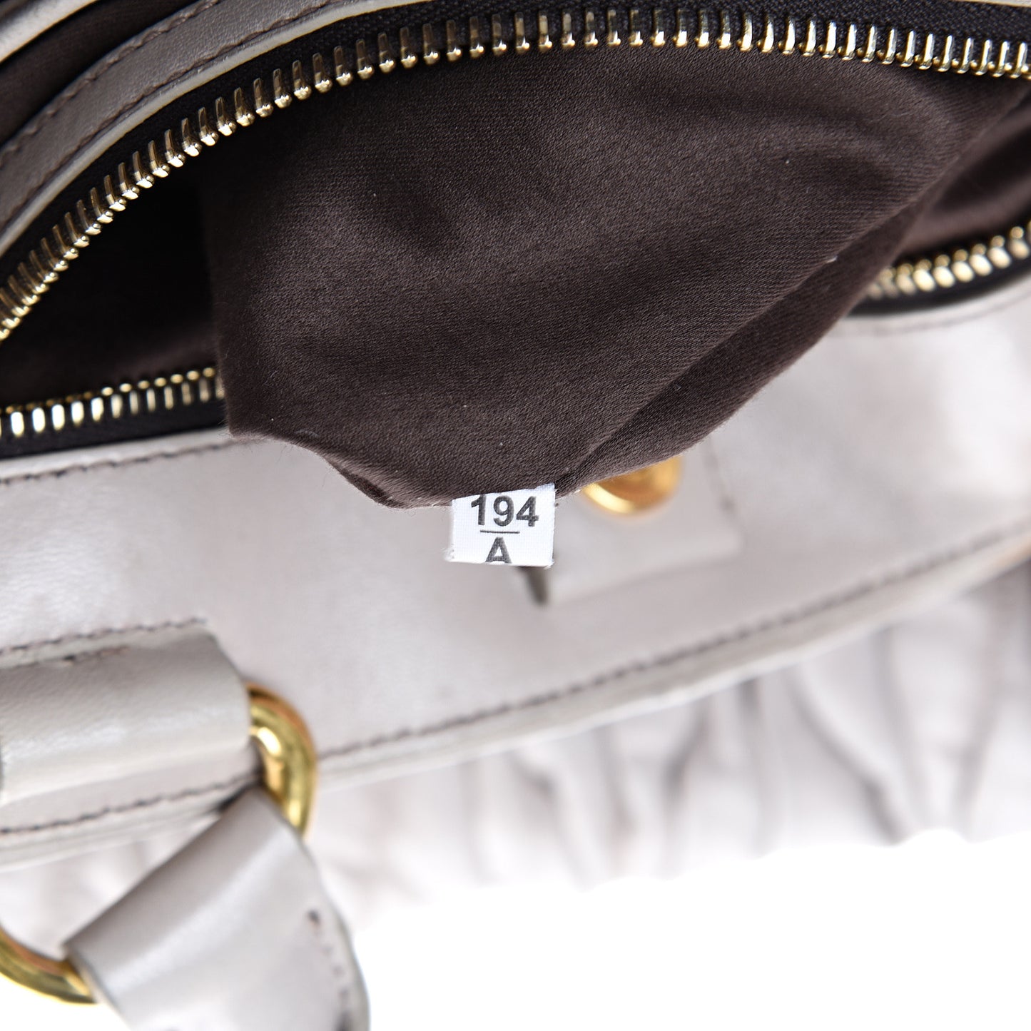 Nappa Matelasse Bauletto Top Handle Tote Pomice