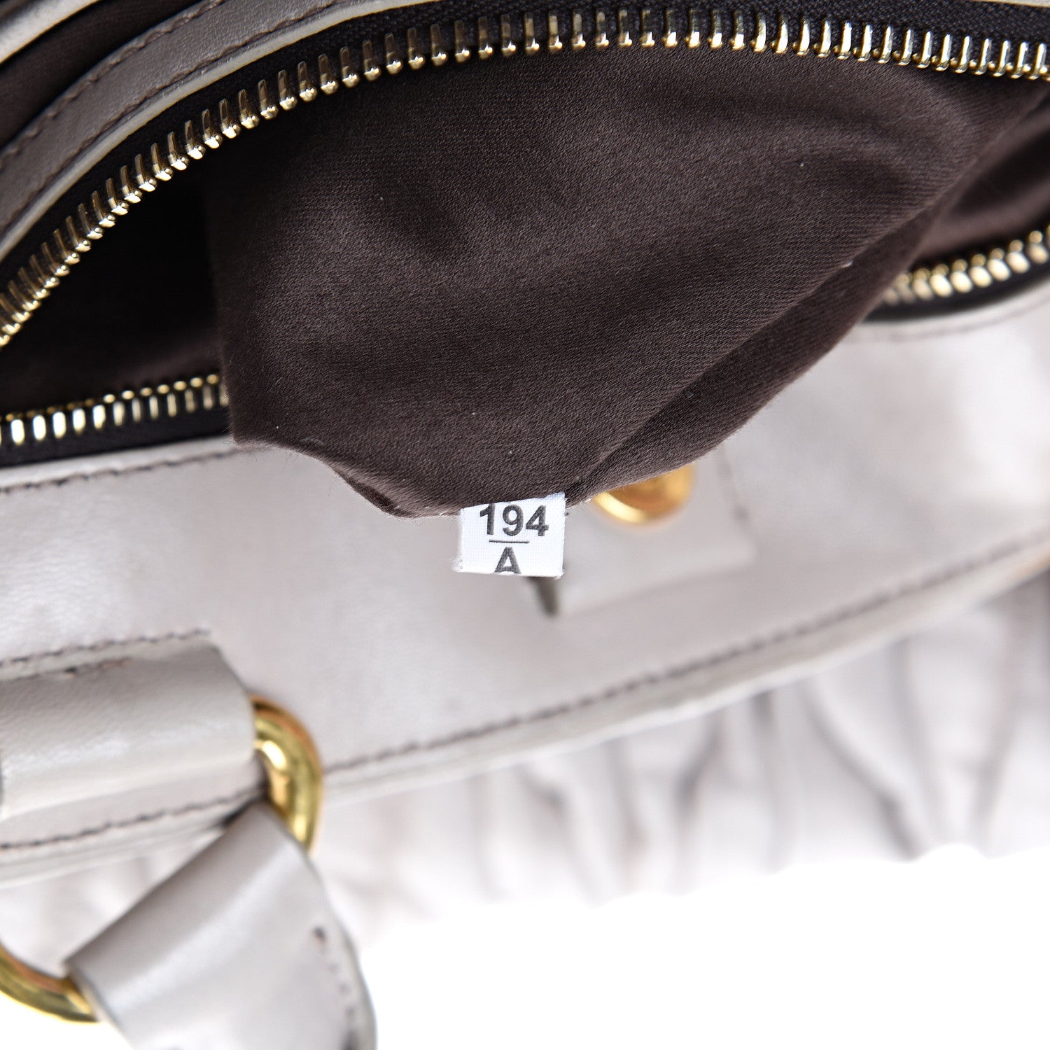 Miu Miu Nappa Matelasse Bauletto Top Handle Tote Pomice 7 of 23