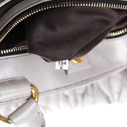 Miu Miu Nappa Matelasse Bauletto Top Handle Tote Pomice 7 of 23