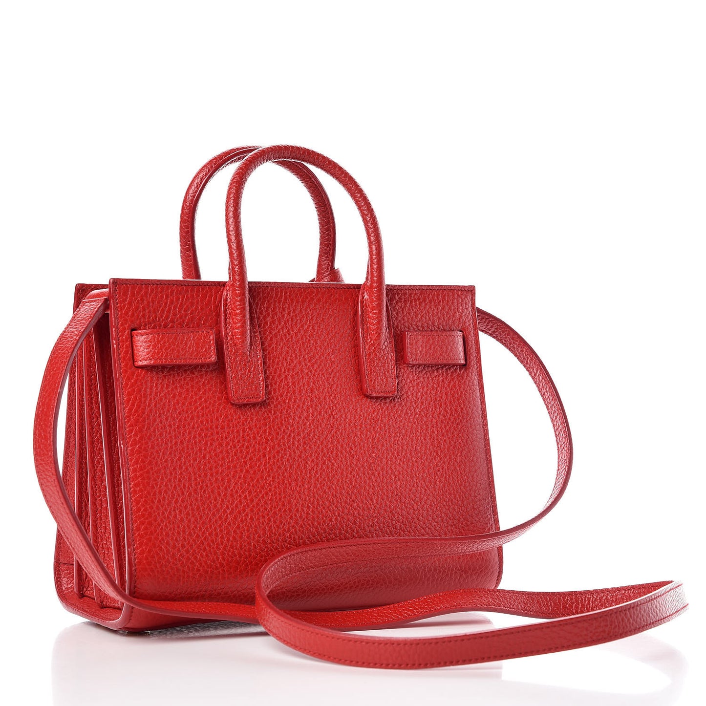 Grained Calfskin Nano Sac De Jour New Red