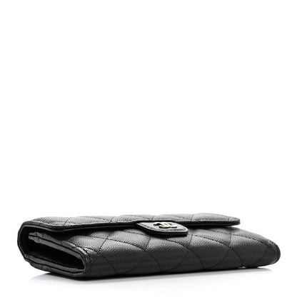 Chanel Caviar Quilted Medium Gusset Flap Wallet Black 4 of 8