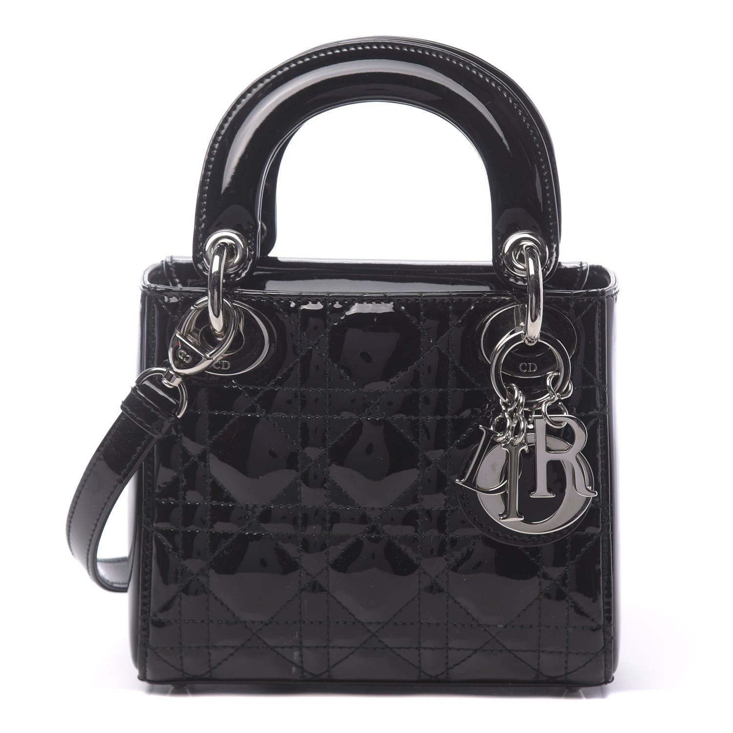 Christian Dior Patent Cannage Mini Lady Dior Black 1 of 11