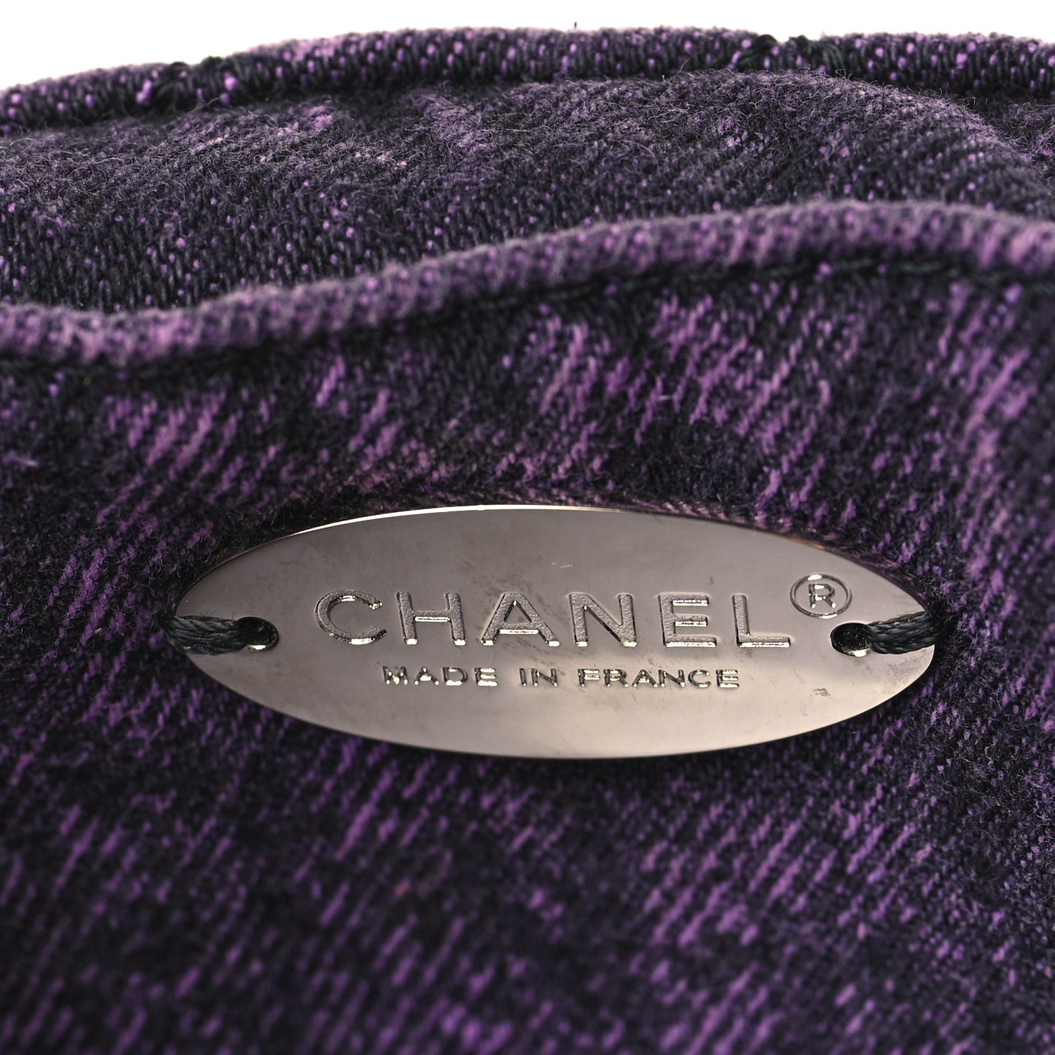 Chanel Washed Denim Quilted Small Denimpression Flap Violet Purple Black 6 of 9