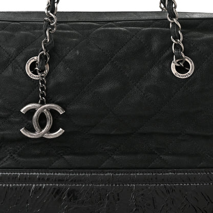 Chanel Iridescent Calfskin Quilted VIP Bowling Bag Black 9 of 13