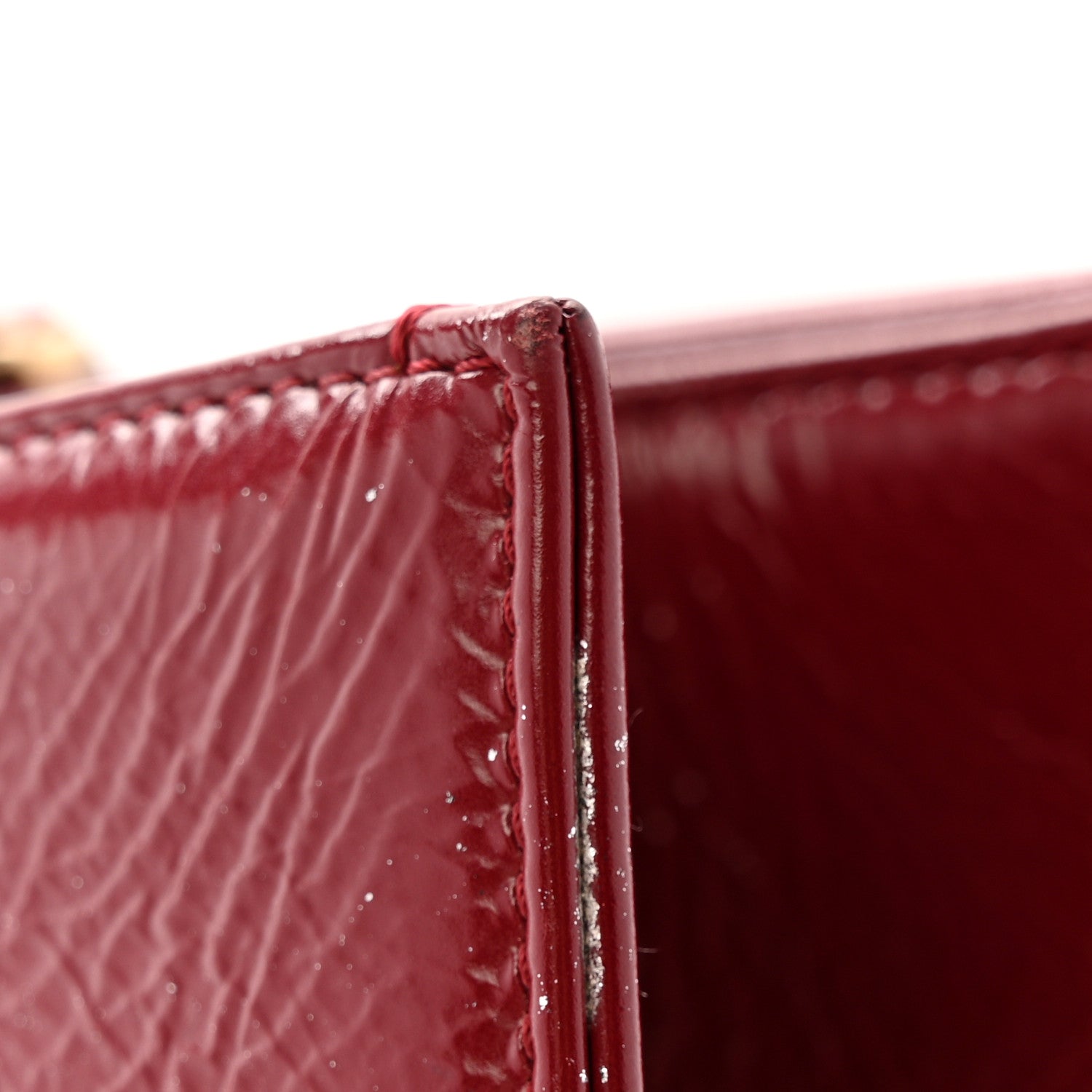 Chanel Shiny Aged Calfskin Shopping Bag Red 12 of 15