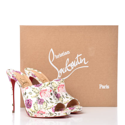 Christian Louboutin Watersnake Fiori Pigamule 120 Slide Sandals 39 Latte 12 of 12