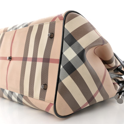 Burberry Patent Nova Check Small Bilmore Tote Black 10 of 12