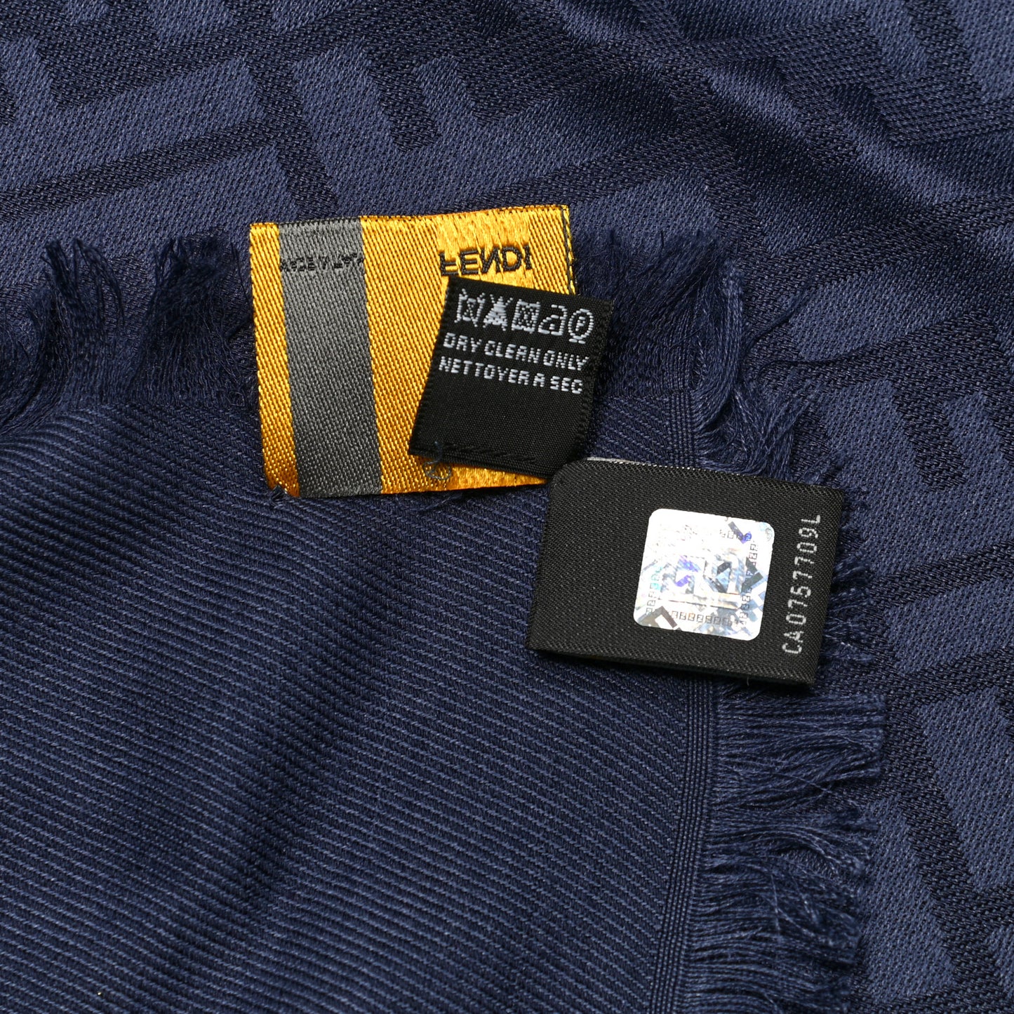 Silk Wool FF Shawl Blue