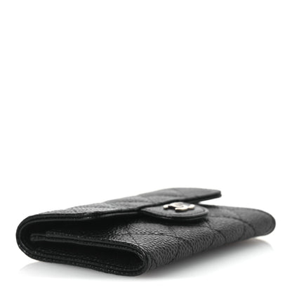 Chanel Caviar Quilted Flap Card Holder Wallet Black 4 of 9