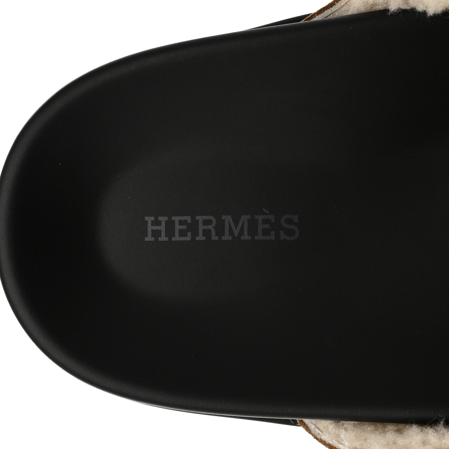Hermes Suede Goatskin Shearling Mens Go Mules 43 Beige Kraft Ecru 7 of 9