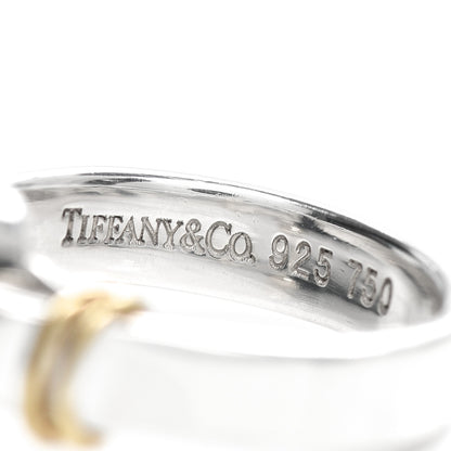 Tiffany Sterling Silver 18K Yellow Gold Hook Ring 50 5.25 5 of 5