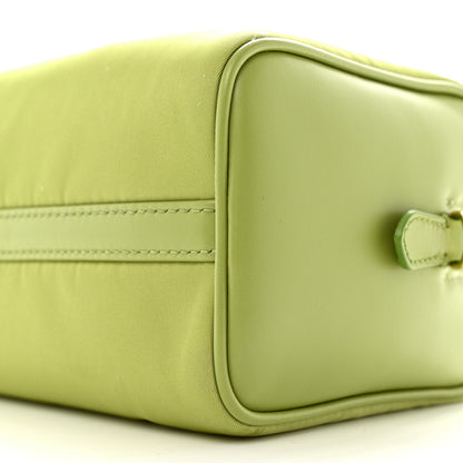 Prada Re-Nylon Vitello Medium Top Handle Bag With Padlock Lawn Green 10 of 11