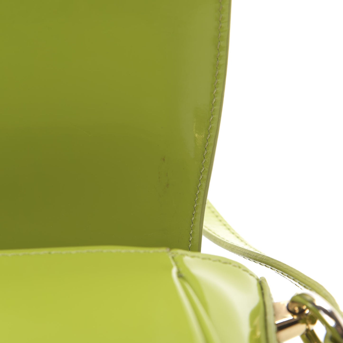 Patent Small Leigh Crossbody Bag Lemon Green