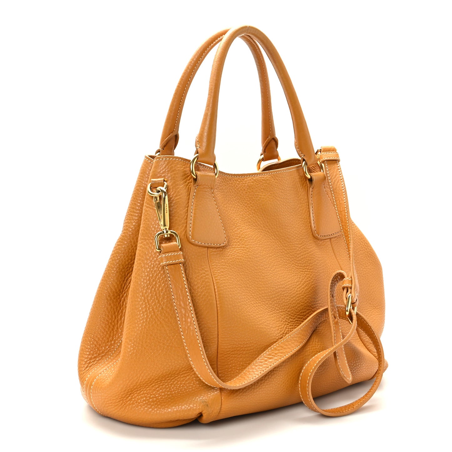 Vitello Daino Shoulder Bag Ocra