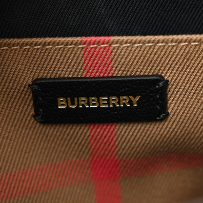 Burberry Calfskin Mega Check Small Banwell Tote  Black 6 of 13