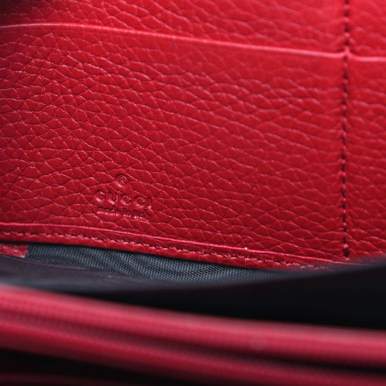 Gucci Cellarius Calfskin GG Marmont Charm Zip Around Wallet Vulcanic Red 6 of 6