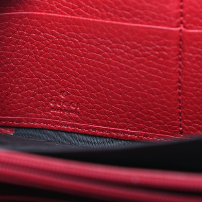 Gucci Cellarius Calfskin GG Marmont Charm Zip Around Wallet Vulcanic Red 6 of 6
