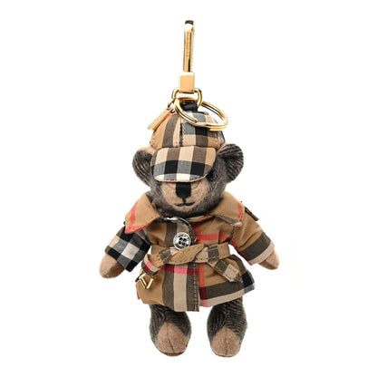Burberry Thomas Check Trench Teddy Bear Keychain Charm Camel 1 of 3