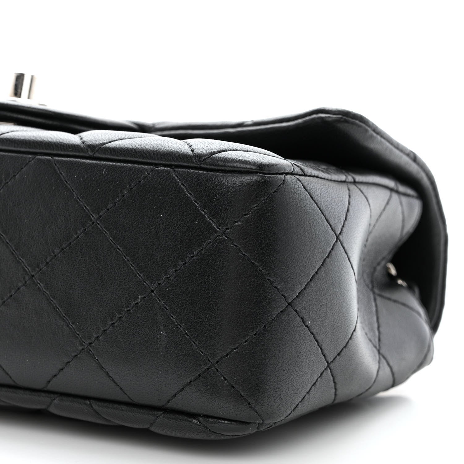 Chanel Lambskin Quilted Mini Rectangular Flap Black 10 of 11