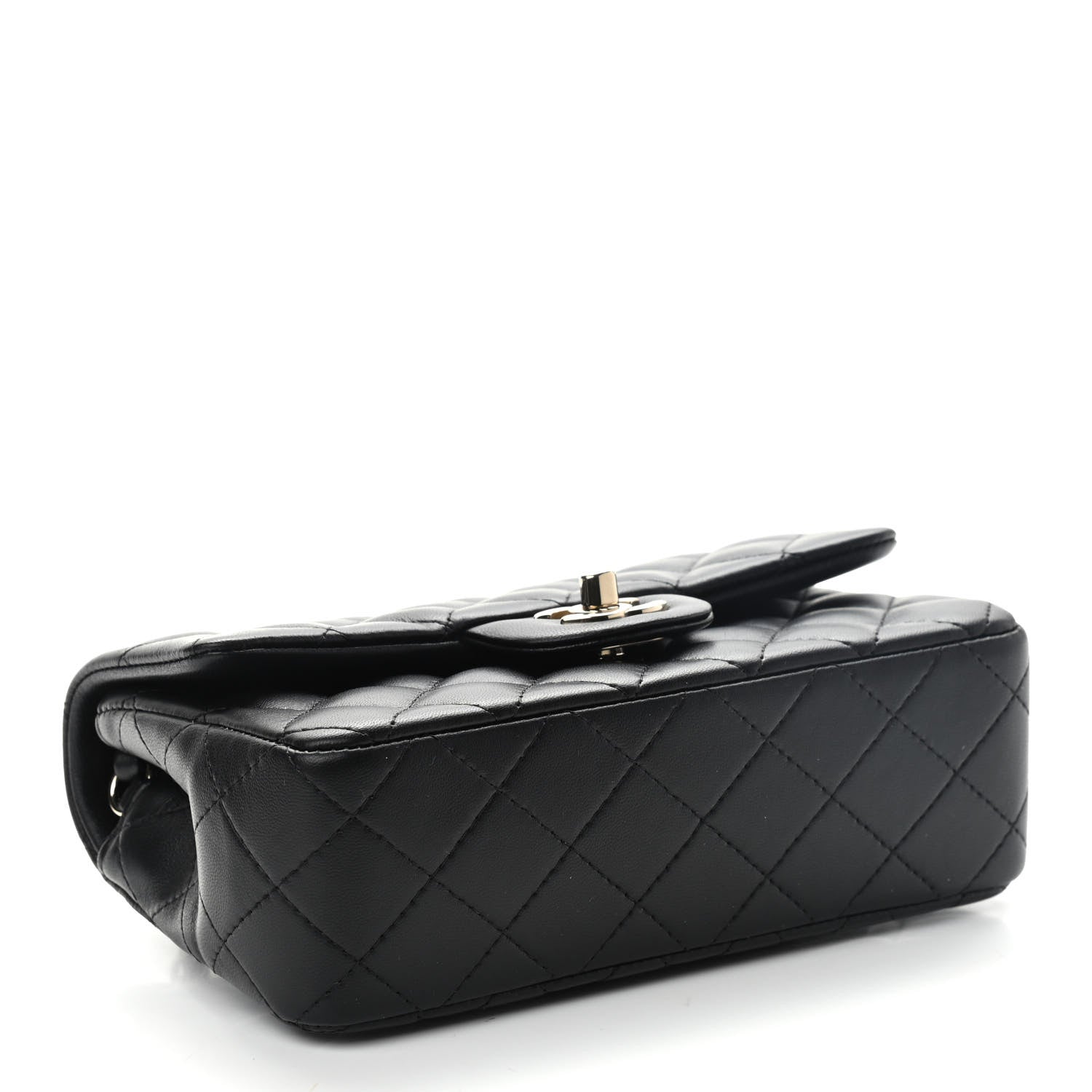 Chanel Lambskin Quilted Mini Rectangular Flap Black 4 of 9
