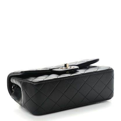 Chanel Lambskin Quilted Mini Rectangular Flap Black 4 of 9