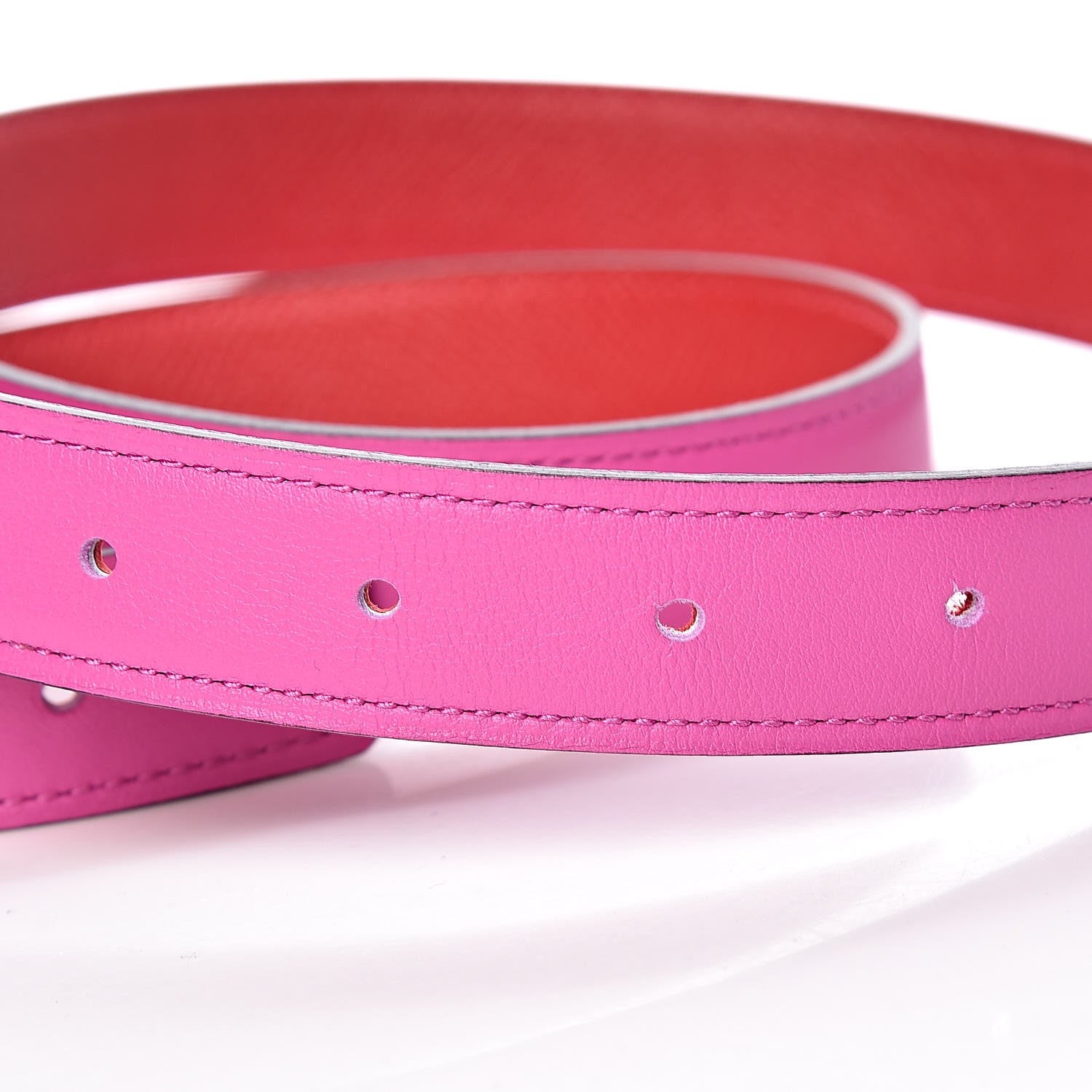 Hermes Swift Epsom 24mm Belt Strap 90 Magnolia Rouge Casaque 6 of 8