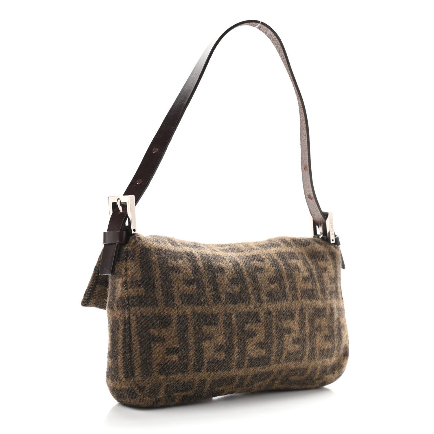 Fendi Wool Zucca Baguette Tobacco 3 of 9