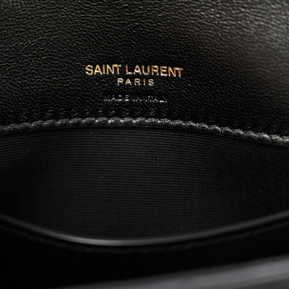 Saint Laurent Lambskin Chevron Quilted Mini Loulou Black 7 of 13