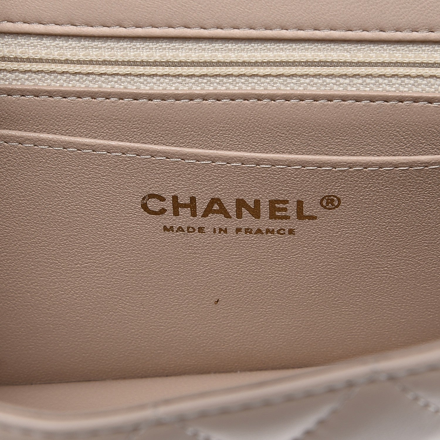 Chanel Lambskin Quilted Mini Rectangular Flap Light Beige 6 of 12